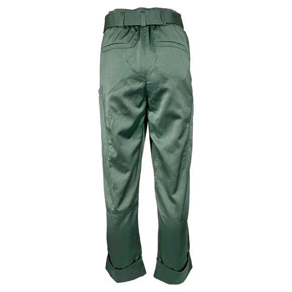 Brunello Cucinelli Belted Straight-Leg Cargo Pants in Green Polyester - Picture 3 of 5